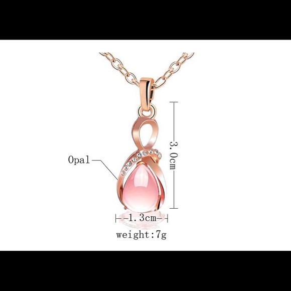 Female charm Water drop purple necklace - Picture 4 of 4